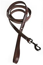 Latigo Bison Leather 6 foot Dog Leads Made in USA| Color| Brown;Width| 1/2" x 72"