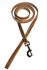 Latigo Bison Leather 6 foot Dog Leads Made in USA| Color| Honey;Width| 3/4" x 72"
