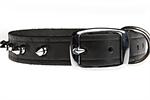 Latigo Bison Leather Spiked Collars Made in USA| Color| Black;Size| 1" x 22"