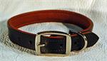 Bison & Elk Leather Collar | Black/Mahogany 1x24"