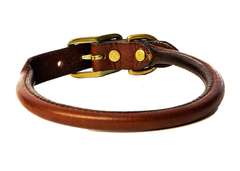 Rolled Collar Back Walnut