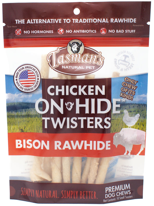 Small Chicken ON-HIDE Bison Twisters Package Front