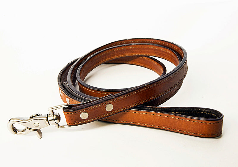 Bridle Tanned Bison & Elk Leather 5' Dog Leads