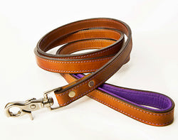 Bridle Tanned Bison & Elk Leather 5' Dog Leads
