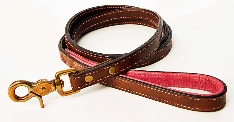 Bridle Tanned Bison & Elk Leather 5' Dog Leads