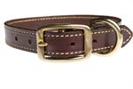 Unlined Bison Bridle Collar| Color| Walnut;Size| 3/4 x 14"